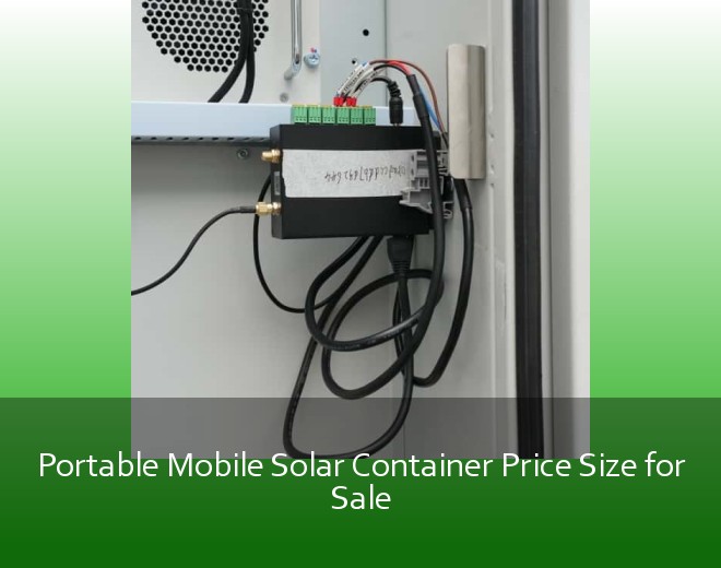 Portable Mobile Solar Container Price Size for Sale